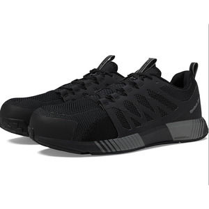 Reebok Size 7 W Fusion Flexweave Cage Composite Toe Shoe Black $148 msrp J14-4